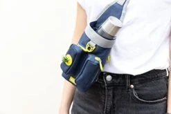 BUILT PET NightSafe Dog Water Bottle Carrier, Animal Drinking Cannister Holder Sling, Travel Friendly Hands Free Cross Body Bag With Treat Pouch & Poop Bag Dispenser For Dog Walking, 94-114cm, Blue -Zoo Shop 31Kp92y0A3L