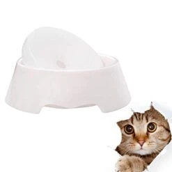 Balacoo Moultrie Feeder Plastic Pet Bowl -Proof Creative Food Drinking Bowl Dog Dish Feeding Water Drinking Bowl For Pet Dog Cat (White) White Accessories -Zoo Shop 31LNFQMYMhL