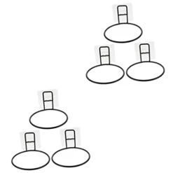 2 Sets Pet Food Bowl Hanging Shelf For Plants Ring Bracket Metal Hanger Wall Mounted Planter Holder Wall Mounted Feeder Ring Metal Plant Hanger Bracket Pet Bowl Fixed Rack To Feed