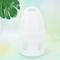 BIENKA 2 Pcs Food Rabbit Animals/Finch Budgies Hamster L Pigeons Dove Budgie Cup Feeder- Parakeet Quails And Lovebirds Pet Use- Drinker No Container Cat Wild Cages Waterer Outside Barrel (Color : WHI -Zoo Shop 31MQel2HbGL