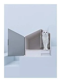 YangYan Tray Litter Box Furniture Cat Toilet Pet Cat Wc Box Semi Closed Pet Products Kitty Litter Box Sand Caja Arena Gato Toilet (Color : 1) -Zoo Shop 31MlupQgi1L