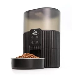 Automatic Cat Feeder,FORLIFE Auto Pet Feeder With Programmable Timer, Portion Control 1-4Meals Per Day, Dual Power Supply & Voice Recorder For Small&Medium Cats Dog Pets(Black)