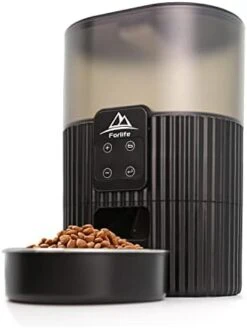 Automatic Cat Feeder,FORLIFE Auto Pet Feeder With Programmable Timer, Portion Control 1-4Meals Per Day, Dual Power Supply & Voice Recorder For Small&Medium Cats Dog Pets(Black) -Zoo Shop 31N4lT3pHaL. AC