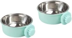 The Birdcage 3pcs Stainless Steel Pet Bowls Pet Feeder Bird Cage Food Water Dispenser Birds Food Dish Feeding Bowl Birdcage Green The Cat Food Pet Bowl Birdcage -Zoo Shop 31NBW7ojh1L. AC