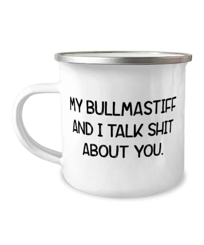 GENERIC Joke Bullmastiff Dog Gifts, My Bullmastiff And I Talk Shit About, Bullmastiff Dog 12oz Camper Mug From Friends, For Pet Lovers, Bullmastiff Dog Love Gifts Toys, Treats, Food, Bowls, Leashes, Collars, 3 GENERIC Joke Bullmastiff Dog Gifts, My Bullmastiff And I Talk Shit About, Bullmastiff Dog 12oz Camper Mug From Friends, For Pet Lovers, Bullmastiff Dog Love Gifts Toys, Treats, Food, Bowls, Leashes, Collars,