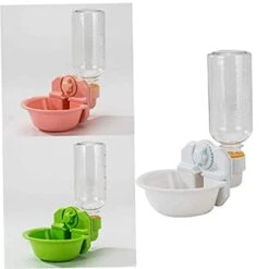 3pcs Small Crate Pet Dispenser Feeder- For Water Bowl Rabbit Hanging - Accessories Bottle And Cats Food Kitten Cat Tool Bird Bowls Automatic Elevated White Bowl- Portable Supplies