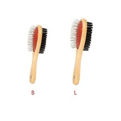 YangYan Double-Sided Pet Comb Big Dog Brush Comb For Cats Dogs Hair Wooden Removal Soft Brush Pet Comb Grooming Products Care (Color : Yellow, Size : L) -Zoo Shop 31PVc4TUaCL