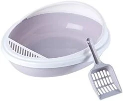 YangYan Pet Toilet Bedpan Detachable Anti-Splash Cat Litter Box Free Cat Litter Spatula Kitten Semi-Enclosed Clean Plastic Litter Box (Color : Blue, Size : 41cmx25cm) -Zoo Shop 31PZbiXhtoL. AC