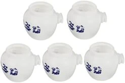 EVANEM 5pcs Food Cup Round Bird Cage Parakeet Feeder Bird Cage Accessories Birds Bowl Cup Small Animal Feeding Supplies Bird Bowl Parrot Feeder Bird Water Cup White Starling Small Parrot -Zoo Shop 31QTkifTA4L. AC