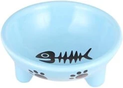 POPETPOP Cat Plate Puppy Feeder Cat Bowls Cat Food Bowls Non-Slip Cat Dish Pet Food & Water Bowls Ceramic Raised Puppy Food Bowl Feeder Bowls Wide Dish Ceramic Water Bowl Puppy Feeder -Zoo Shop 31R2QEQQojL. AC