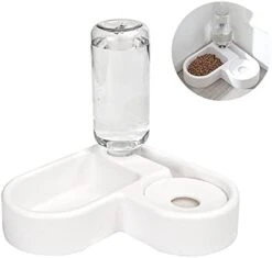 Double Dog Cat Bowls - Pets Water And Food Bowl Set With Automatic Water Bottle, Raised Pet Feeder Bowl For Cats And Small Dogs -Zoo Shop 31RuWPe9GHS. AC