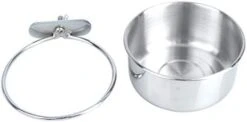 For Feeder Steel Stainless Hook Cups- Cat Dogs Cats, Bowl, Water Coop Parrot Dishes Feeding Cups Rabbit Size With Bowl Bowls Dog Hanging Bird Food Cage Animal And Small Clamp, -Zoo Shop 31ScagskaJL. AC