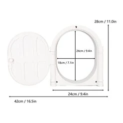 Pet Interior Door, Flapless Durable ABS Easy DIY Installation Arched Cat Door For Puppy For Indoor -Zoo Shop 31SgoY1YnRL