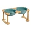 Elevated Ceramic Dog Bowls, Food-Grade Raised Dog Bowl With Anti-Slip Stand, Pet Feeding Dishes For Small Medium Dogs, Weighted Pet Feeder Bowl Set, Food Bowl & Water Bowl (6.3" Tall-27oz-Dark Green) 2 Elevated Ceramic Dog Bowls, Food-Grade Raised Dog Bowl With Anti-Slip Stand, Pet Feeding Dishes For Small Medium Dogs, Weighted Pet Feeder Bowl Set, Food Bowl & Water Bowl (6.3" Tall-27oz-Dark Green) -Zoo Shop 31SrJg4f3pL