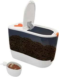BNOSDM Large Airtight Cat Food Storage Container For Pet Dog Foods Storage Bins With Scooper Translucent Plastic Pets Dogs Cats Birds Dry Feed Dispenser, Kitchen Rice Cereal Flour 12lb -Zoo Shop 31TVqDHRJUL. AC