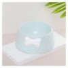 Pet Dog Food Bowls Lovely Bowknot Puppy Feeder Dish Bowl Diamond Pattern Bow Cat Bowl For Water Sweet Princess Pet Feeding Bowls (Color : Blue) -Zoo Shop 31UQMs7DRsL