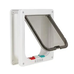 Cyrank Cat Door, 4 Way Locking Durable Cat Flap Door Interior Cat Door For Cat Litter Box Or Automatic Feeder -Zoo Shop 31VBIWd5b7L