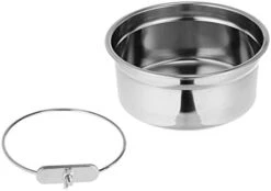 Balacoo Bird Cage Accessories Parrot Feeding Cups- Stainless Steel Bird Feeding Dish Cups- Bird Feeder Parrot Food Water Bowls With Clamp- Bird Water Feeder Dishes Bird Bowl For Cage Coop Cups (S) -Zoo Shop 31VoVrlYemL. AC
