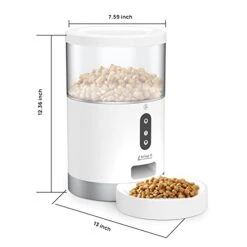 Living Enrichment Automatic Cat Feeder, WiFi Smart Pet Feeder 4L, Auto Dog Food Dispenser With Portion Control, Distribution Alarms And Voice Recorder, APP Control, For Cats, Dogs & Small Pets -Zoo Shop 31WOo2uFNBL