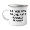 GENERIC Nice Russell Terrier Dog Gifts, All You Need Is Love And A Russell Terrier, Cute 12oz Camper Mug For Friends From Friends, Dog Toys, Dog Beds, Dog Food, Dog Bowls, Dog Collars, Dog Leashes -Zoo Shop 31XKA3snLoL