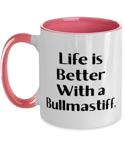 GENERIC Life Is Better With A Bullmastiff. Two Tone 11oz Mug, Bullmastiff Dog Present From Friends, Surprise Cup For Pet Lovers, Bullmastiff Dog Love Gifts Toys, Treats, Food, Bowls, Leashes, Collars, 3 GENERIC Life Is Better With A Bullmastiff. Two Tone 11oz Mug, Bullmastiff Dog Present From Friends, Surprise Cup For Pet Lovers, Bullmastiff Dog Love Gifts Toys, Treats, Food, Bowls, Leashes, Collars,