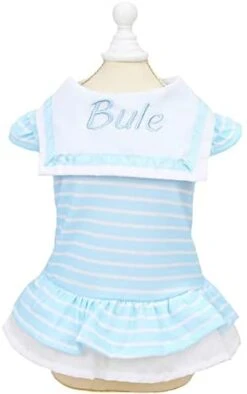 MaruPet Summer Sweet Puppy Doggie Stripes Printed Navy Wind Skirt Pet Dog Dress With Bowknot For Small, Extra Small Dog Teddy, Pug, Chihuahua, Shih Tzu, Yorkshire Terriers 30 MaruPet Summer Sweet Puppy Doggie Stripes Printed Navy Wind Skirt Pet Dog Dress With Bowknot For Small, Extra Small Dog Teddy, Pug, Chihuahua, Shih Tzu, Yorkshire Terriers -Zoo Shop 31Ynq2vIoDL. AC