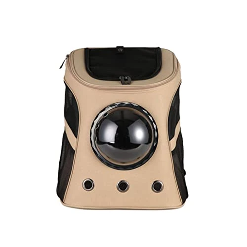 JOZZY Pet Travel Bag Go Out Portable Pet Backpack, Large Space Pet Dog Backpack, Cat Take Out Large Shoulders Breathable Backpack (Color : Khaki) 3 JOZZY Pet Travel Bag Go Out Portable Pet Backpack, Large Space Pet Dog Backpack, Cat Take Out Large Shoulders Breathable Backpack (Color : Khaki)