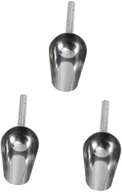 Balacoo 3pcs Stainless Steel Scoop Pet Feeder Dog Treat Scoop Pet Feeding Scoop Stainless Ice Scoop Cat Food Scoop Stainless Steel Shovel Durable Dog Food Spoon Feed The Cat Ice Spoon -Zoo Shop 31ZWEznnppL. AC