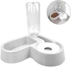 Double Dog Cat Bowls - Pets Water And Food Bowl Set With Automatic Water Bottle, Raised Pet Feeder Bowl For Cats And Small Dogs -Zoo Shop 31Zm88SPtWS. AC