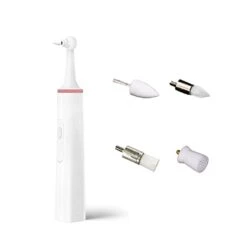 Yuland Electric Tooth Cleaning Kit, 3 Adjustable Modes And 4 Replacement Brushes Rechargeable Teeth Whitening Cleaner For People And Pet Dog (Pink)