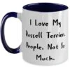 Best Russell Terrier Dog Gifts, I Love My Russell, Birthday Gifts, Two Tone 11oz Mug For Russell Terrier Dog From Friends, Dog Toys, Dog Collars, Dog Beds, Dog Food, Dog Treats -Zoo Shop 31cWP4qwgPL