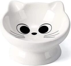 Raised Cat Food Bowl Ceramic 15° Tilted Cat Food Bowls Protect Cat's Spine Anti Vomiting Backflow Prevention Cat Bowls For Adult Cats, Kitten, And Small Dogs, Pink -Zoo Shop 31cj1zBKkNL. AC