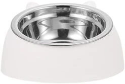 Hemobllo Stainless Steel Cat Bowl Non- Slip Puppy Base Cat Food Drinking Water Feeder -Zoo Shop 31cjP09MkRL. AC