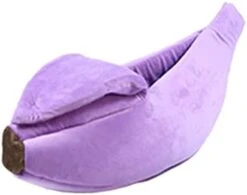 UNOVAP Pet Kennel Winter Warm Soft Banana Cat Bed House Comfortable Mat Portable Cat Litter Basket Supplies Bedding (Color : Yellow, Size : Medium) -Zoo Shop 31dJPbsy84L. AC