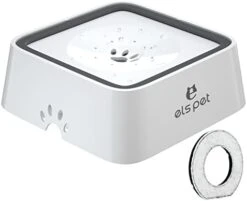 ELS PET Dog Bowl No Spill, Pet Water Bowl No Drip Slow Water Feeder Cat Bowl, Pet Water Dispenser 70oz/2L Large Capacity Travel Water Bowl For Dogs, Cats -Zoo Shop 31dSV1hfjbL. AC