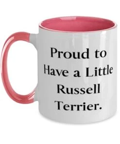 GENERIC Proud To Have A Little. Two Tone 11oz Mug, Russell Terrier Dog Cup, Motivational Gifts For Russell Terrier Dog From Friends, Dog Toy, Dog Treat, Dog Food, Pet Supplies