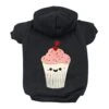 GENERIC Funny Cupcake Dog Hoodie - Kawaii Food Dog Coat - Cute Dog Clothing - Black, L