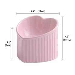 Pink Ceramic Raised Cat Bowls, Tilted Elevated Food Or Water Bowls, Stress Free, Backflow Prevention, Dishwasher And Microwave Safe, Lead & Cadmium Free 17 Pink Ceramic Raised Cat Bowls, Tilted Elevated Food Or Water Bowls, Stress Free, Backflow Prevention, Dishwasher And Microwave Safe, Lead & Cadmium Free -Zoo Shop 31eeyznOw5L