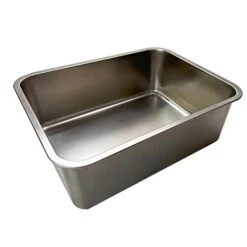 KUNWU Stainless Steel Pan 28"x20"x4" For Food, Cat, Dog & Rabbit Pet Litter Box, Corrosion Resistant Easy Clean No Residue Build Up Never Absorbs Odor Stains Rusts Durable Pan (XXL (28"x20"), 4" Deep) -Zoo Shop 31fAZf76zeL