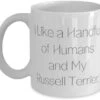 Unique Idea Russell Terrier Dog 11oz 15oz Mug, I Like A Handful Of Humans And My Russell, Useful Cup For Pet Lovers From Friends, Dog Toys, Dog Collars, Dog Beds, Dog Food, Dog Treats -Zoo Shop 31fV0Cs6XL. AC