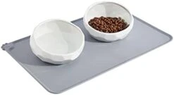 Frewinky Dog Bowls,Ceramic Dog-Food Bowl And Water Bowl Set For Small Size Dogs And Cats,No Spill Non Skid Dog Bowl Mat And Tilted Double Pet Bowls,Set Of 3,20 Oz -Zoo Shop 31hT G8uQ3S. AC 1