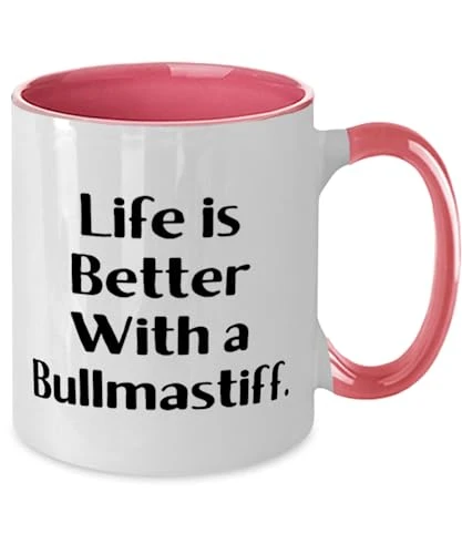 GENERIC Life Is Better With A Bullmastiff. Two Tone 11oz Mug, Bullmastiff Dog Present From Friends, Surprise Cup For Pet Lovers, Bullmastiff Dog Love Gifts Toys, Treats, Food, Bowls, Leashes, Collars, 4 GENERIC Life Is Better With A Bullmastiff. Two Tone 11oz Mug, Bullmastiff Dog Present From Friends, Surprise Cup For Pet Lovers, Bullmastiff Dog Love Gifts Toys, Treats, Food, Bowls, Leashes, Collars, - Image 2