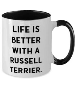 GENERIC Cool Russell Terrier Dog Two Tone 11oz Mug, Life Is, Gifts For Dog Lovers, Present From Friends, Cup For Russell Terrier Dog, Dog Toys, Dog Beds, Dog Food, Dog Bowls, Dog Collars, Dog Leashes
