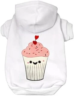 GENERIC Funny Cupcake Dog Hoodie - Kawaii Food Dog Coat - Cute Dog Clothing - Black, L -Zoo Shop 31j64HDv1IL. AC 2