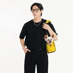 Small Dog Carrier Purse Tote Bag, Portable Small Dog/Cat Carrier With Safety Tether, Pet Carrier Tote For Subway/Shopping/Hiking/Traveling, Compatible With Funny Hamburger Food 23 Small Dog Carrier Purse Tote Bag, Portable Small Dog/Cat Carrier With Safety Tether, Pet Carrier Tote For Subway/Shopping/Hiking/Traveling, Compatible With Funny Hamburger Food -Zoo Shop 31jBqzI63hL