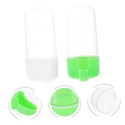 POPETPOP 10 Pcs Bird Feeder Parakeet Feeder Chinchilla Water Bottle Auto Feeder Bird Water Drinking Bottle Bird Food Feeding Station Drinking Water Feeding Bottle Plastic Birdcage Feeder -Zoo Shop 31mUGmN4LBL