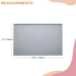 Unipaws Raised Edge Silicone Pet Food Mat, Waterproof Dog Cat Mat For Food And Water, 15”x23” Cat Dog Feeding Mat, BPA Free Food Grade Silicone, Washable Placemats For Cat And Dog Water Bowl -Zoo Shop 31mwBOdtYvL