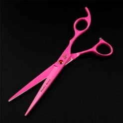 Pet Grooming Scissors Upscale Cat Dog 4 Pcs Set Pink Paint Professional Trimmer Kit Premium 7.0 Inch 6CR Steel Beauticians Straight Cutting & Thinning & Curved Shears Combs -Zoo Shop 31nIjWhz6fL