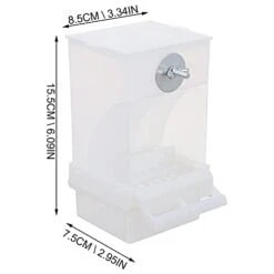 Alipis Parakeet Cage Automatic Bird Feeder Transparent Food Container Parrot Dishes Cockatiel Food Dispenser Bowls For Canary Finch Conure Lovebirds, 2Pcs Bird Water Dispenser -Zoo Shop 31nsMl8URrS