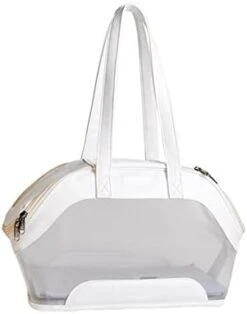 LEFEDA Summer Breathable Mesh Pet Handbag Dog Bag Portable Fabric Outdoor Travel Cat Carrier Bags Puppy Kitten Single Shoulder Bags Pet Backpack Carrier (Color : White) -Zoo Shop 31nsrIX40oL. AC